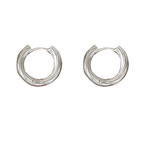 Messing Spring hoop oorbellen, met Zinc Alloy, plated, voor vrouw, meer kleuren voor de keuze, 17mm, Verkocht door pair