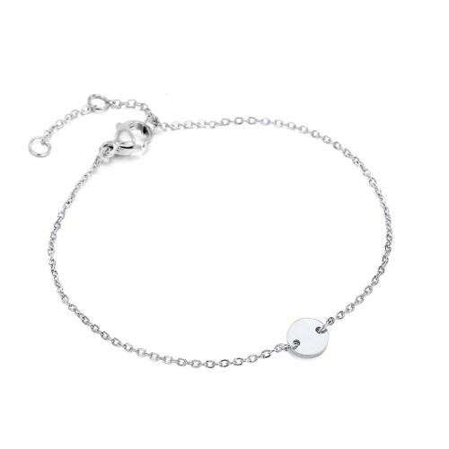 Bracciale gioielli in acciaio inossidabile, 316L acciaio inox, with 3cm extender chain, placcato, per la donna, nessuno, Lunghezza Appross. 15 cm, Venduto da PC