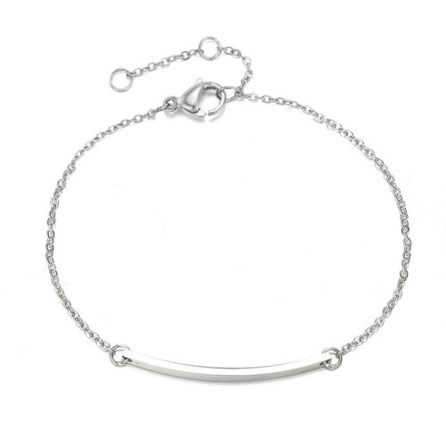 Roestvrij staal armbanden, 316L roestvrij staal, met 3cm extender keten, plated, voor vrouw, meer kleuren voor de keuze, Lengte Ca 15 cm, Verkocht door PC