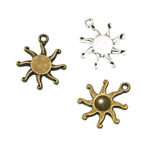 Zinc Alloy Pendants Sun plated DIY Sold By Bag