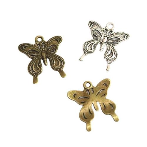 Zinc Alloy Animal Pendants Butterfly plated DIY Sold By Bag