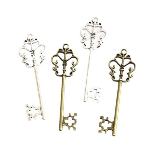 Zinklegering Key Hangers, Zinc Alloy, Sleutel, plated, DIY, meer kleuren voor de keuze, 59x18mm, 60pC's/Bag, Verkocht door Bag