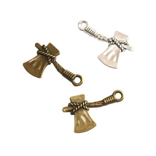 Zinc Alloy Tool Pendler, Axe, forgyldt, du kan DIY, flere farver til valg, 28x16.50mm, 50pc'er/Bag, Solgt af Bag