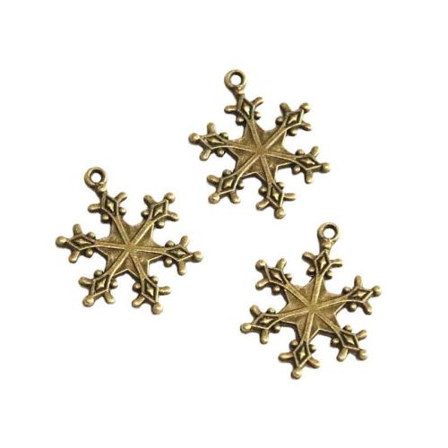 Zinc Alloy Pendants Snowflake plated DIY Sold By Bag