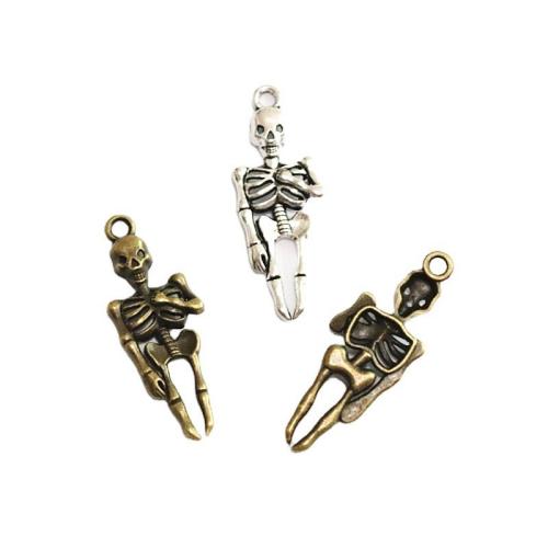 Zinc Alloy Pendants Skeleton plated DIY Sold By Bag