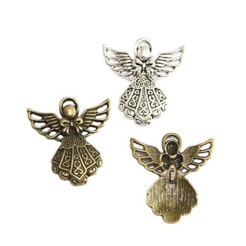 Zinc Alloy Pendler, Angel, forgyldt, du kan DIY, flere farver til valg, 42.10x38.50mm, 20pc'er/Bag, Solgt af Bag