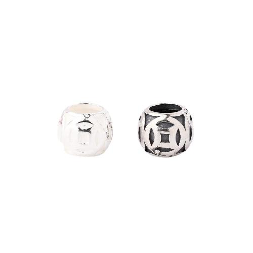 925 Sterling Silver Large Hole Bead Round DIY Approx 4mm Sold By PC