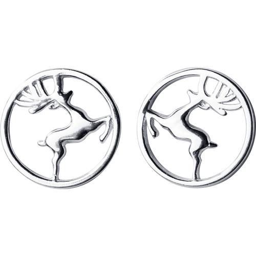 925 sterling zilver Stud Earring, Christmas Reindeer, Kerst sieraden & voor vrouw & hol, meer kleuren voor de keuze, 10mm, Verkocht door pair