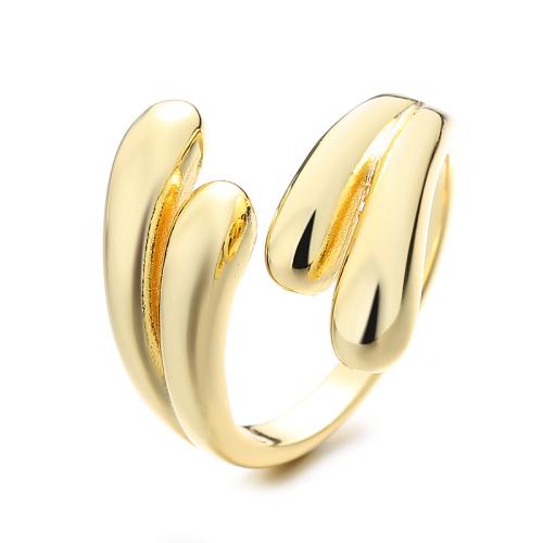 Anillo de dedo de latón, metal, 18K chapado en oro, Joyería & para mujer, dorado, Vendido por UD