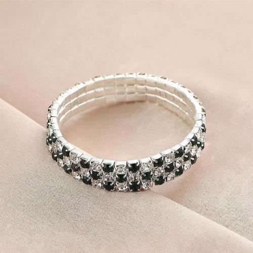 Brass Bracelet & Bangle fashion jewelry & for woman & with rhinestone Sold By PC