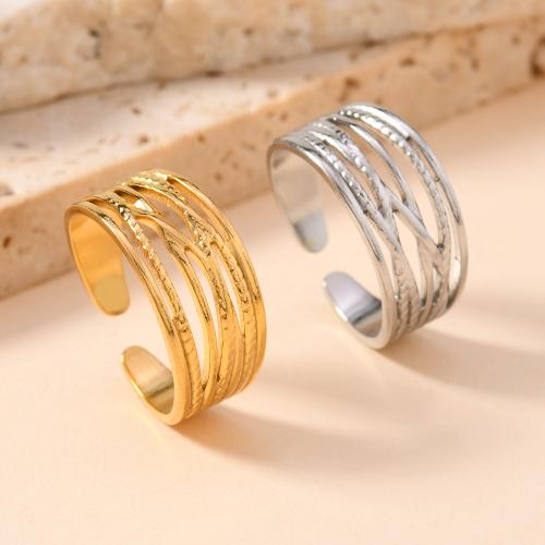 Stainless Steel Finger Ring 304 Stainless Steel fashion jewelry & for woman & hollow diameter 17mm Sold By PC