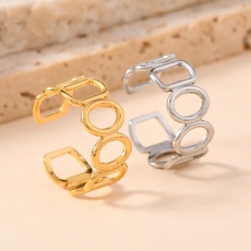 Stainless Steel Finger Ring 304 Stainless Steel fashion jewelry & for woman diameter 17mm Sold By PC