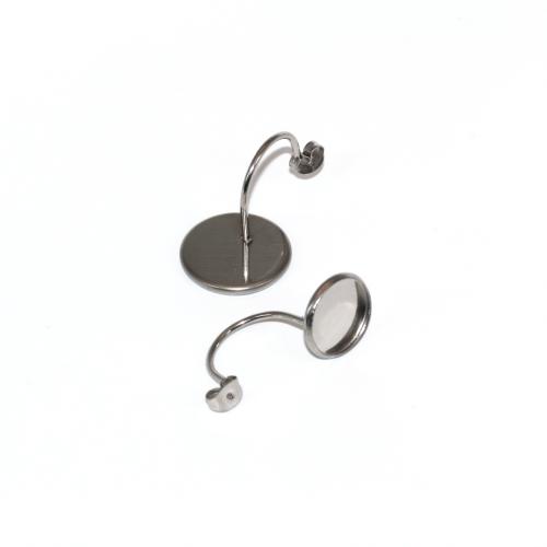 Stainless Steel Earring Stud Component 304 Stainless Steel DIY original color Sold By Bag