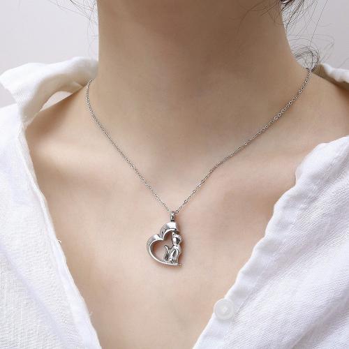 304 Stainless Steel Cinerary Casket Necklace Vacuum Ion Plating Unisex Sold By PC