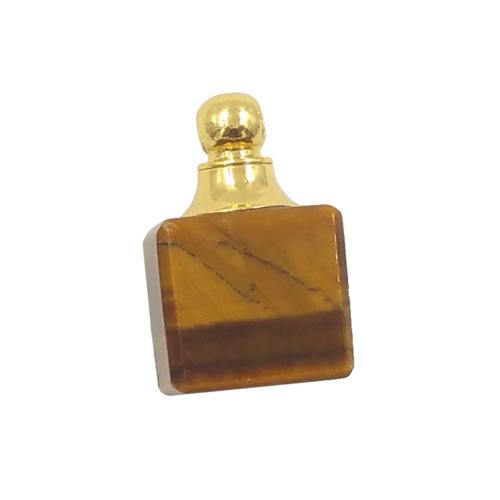 Brass Jewelry Pendants with Gemstone Cube gold color plated DIY nickel lead & cadmium free Sold By PC