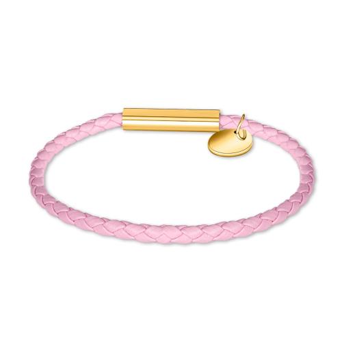 Bracelets cordon PU, Acier inoxydable 304, avec cuir PU, Placage, pour femme, plus de couleurs à choisir, Longueur 22.2 cm, Vendu par PC