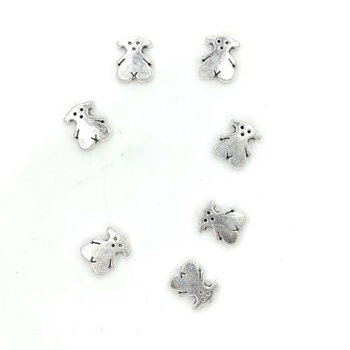 Sinc Alloy Pendants, dath airgid antique plátáilte, DIY, 7x9mm, 100ríomhairí pearsanta/Mála, Díolta De réir Mála