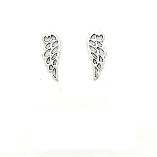 Wing Shaped Zinc Alloy Pendants antique silver color plated DIY Sold By Bag