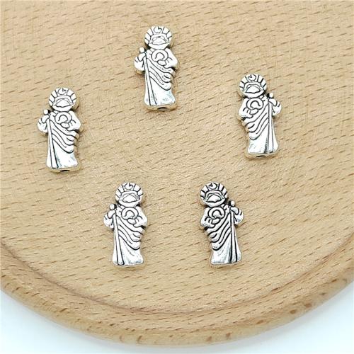 Coirníní Jewelry Alloy Sinc, Sinc Alloy, dath airgid antique plátáilte, DIY, 6x14mm, 100ríomhairí pearsanta/Mála, Díolta De réir Mála