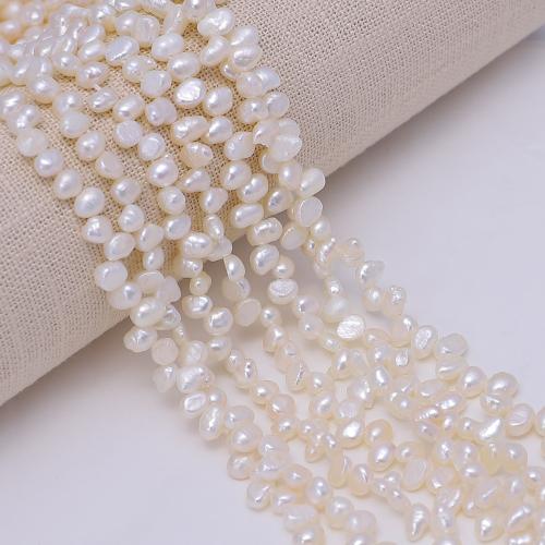 Cultured Potato Freshwater Pearl Beads DIY white .8-3.2mm Sold Per Approx 35 cm Strand