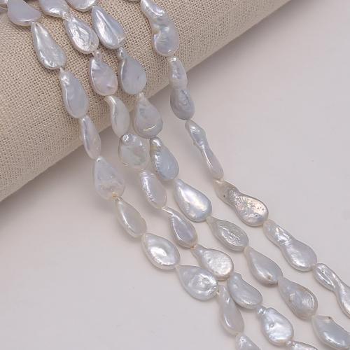 Natural Freshwater Pearl Loose Beads Teardrop DIY white 15mm Sold Per Approx 38 cm Strand