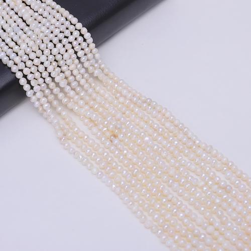 Kartoffel ferskvandskulturperle Beads, Ferskvandsperle, du kan DIY, hvid, aboutuff1a6-7mm, Solgt Per Ca. 39 cm Strand