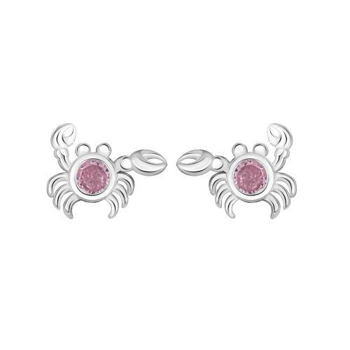 Cubic Zirkonia Micro Pave Sterling Silver Korvakorut, 925 Sterling Silver, Micro Pave kuutiometriä zirkonia & naiselle, hopea, 6.60x8.50mm, Myymät Pair