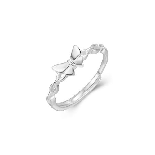 925 Sterling Silver Atidaryti Finger Ring, Peteliškė, moters, sidabras, Pardavė PC