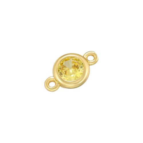 Cubic Zirconia Micro Pave Brass Connector DIY & micro pave cubic zirconia Sold By PC