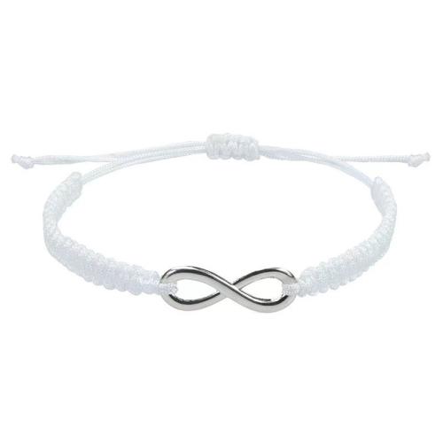 Zinc Alloy Bracelet with Wax Cord Unisex Length Approx 16 cm Sold By PC