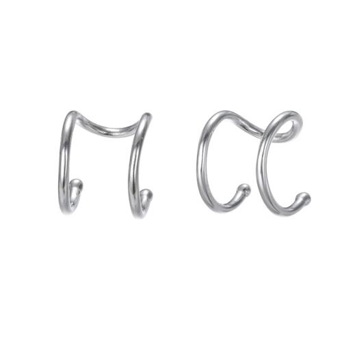 Fashion Earring Cuff and Wraps 316L Stainless Steel plated for woman Sold By Pair