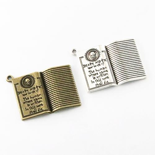 Zinc Alloy Pendants Book plated DIY Sold By Bag