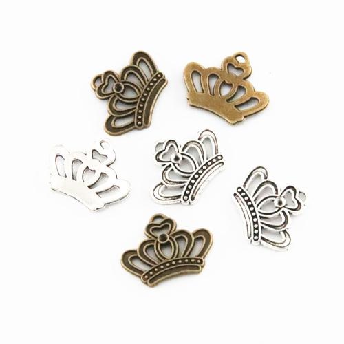 Zinc Alloy Crown Pendants plated DIY Sold By Bag