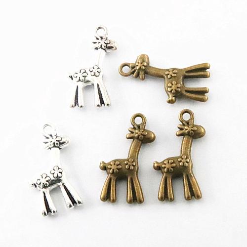 Zinc Alloy Animal Pendants Deer plated DIY Sold By Bag