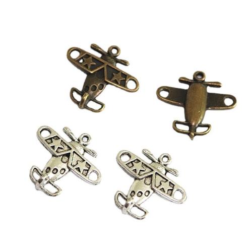 Vehicle Shaped Zinc Alloy Pendants Airplane plated DIY Sold By Bag