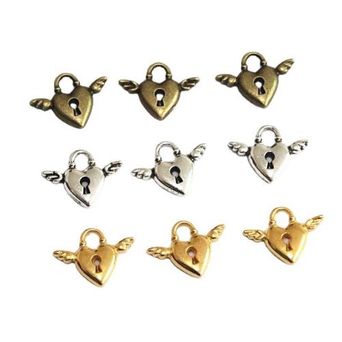 Zinc Alloy Lock Pendants plated DIY Sold By Bag