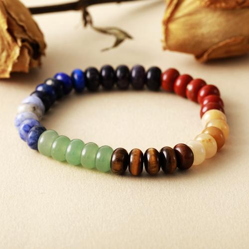 Natural Stone Bracelet handmade elastic & Unisex Length Approx 7.5 Inch Sold By PC