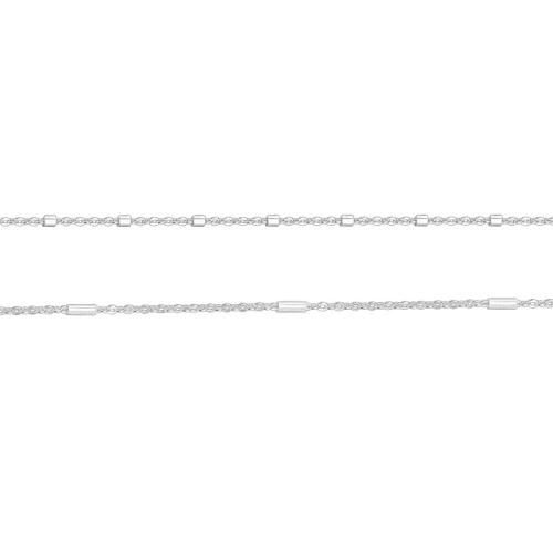 925 Sterling Silver Chains DIY silver color Sold By m