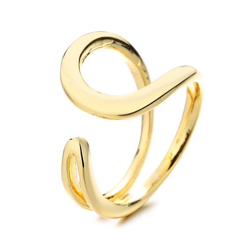 Brass Finger Ring 18K gold plated fashion jewelry & for woman golden Sold By PC