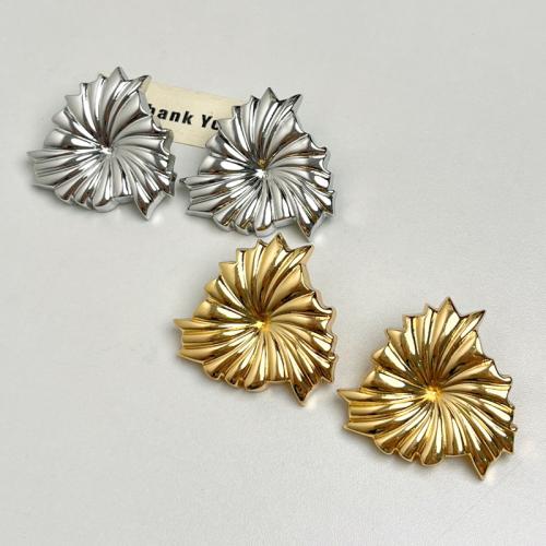 Zinc Alloy Stud Earring Flower fashion jewelry & for woman 50mm Sold By Pair