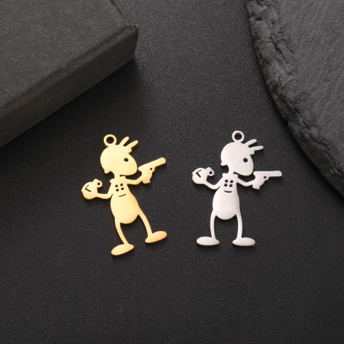 Stainless Steel Animal Pendants 304 Stainless Steel Ant shape DIY Sold By PC