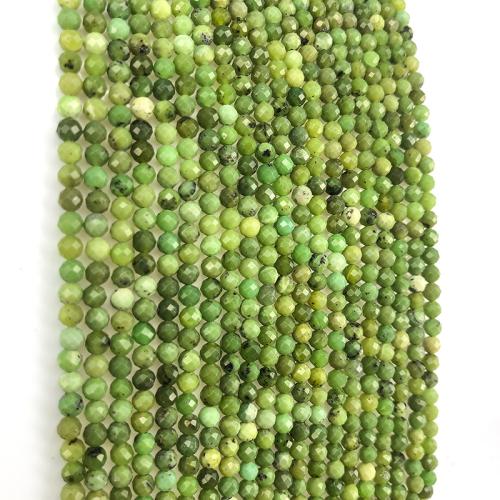 Jade Kanada Perla, možete DIY & različite veličine za izbor & faceted, zelen, Prodano Per Približno 38 cm Strand