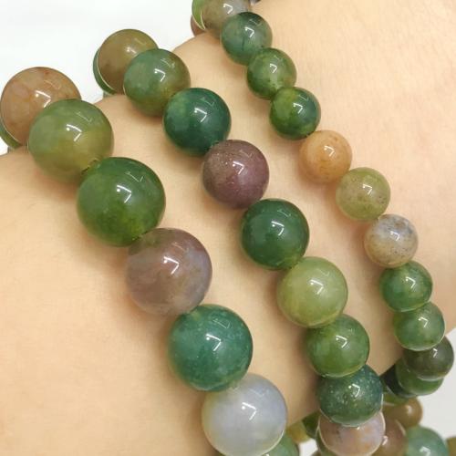 Natural Indian Agate Beads Round polished DIY mixed colors Length Approx 38 cm Sold By PC