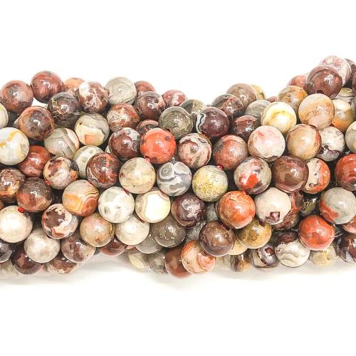 Prirodni Crazy ahat perle, Crazy Agate, Krug, uglađen, možete DIY & različite veličine za izbor, miješana boja, Prodano Per Približno 38 cm Strand