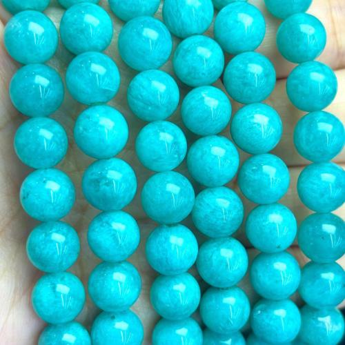 Amazoniet kralen, Ronde, DIY, blauw, 8.50mm, Ca 22pC's/Strand, Verkocht door Strand