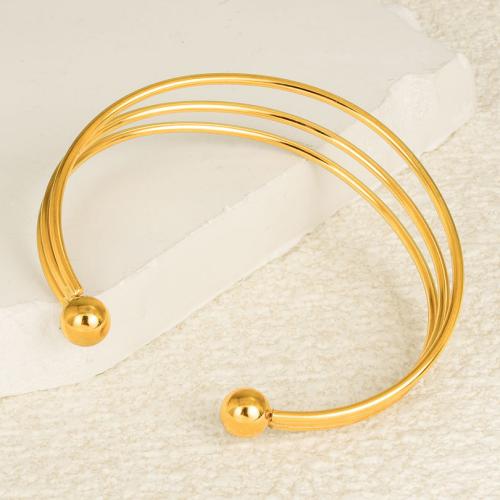 Stainless Steel Bangle 304 Stainless Steel plated Adjustable & for woman Sold By PC