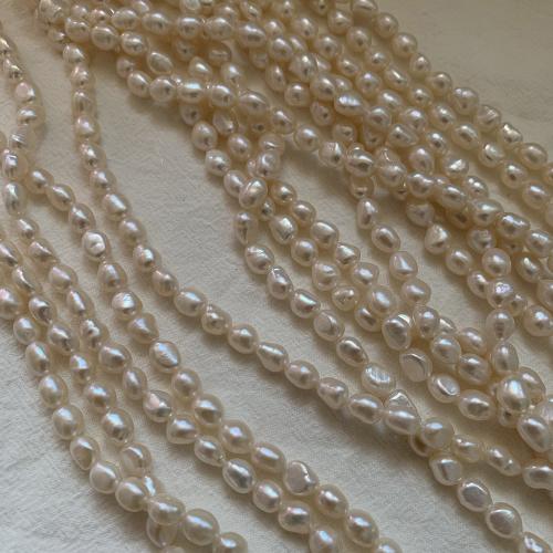 Keishi Kulturan Slatkovodni Pearl perle, možete DIY, bijel, about:7-7.5mm, Prodano Per Približno 40 cm Strand