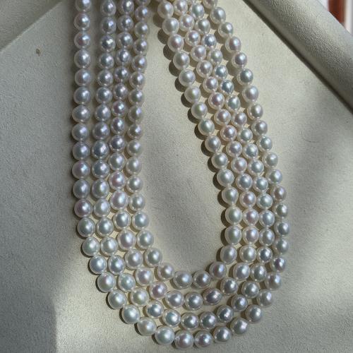 Natural Freshwater Pearl Loose Beads Round DIY white .5mm Sold Per Approx 39-40 cm Strand