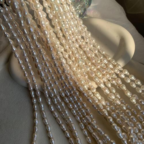 Natural Freshwater Pearl Loose Beads Teardrop DIY .5mm Sold Per Approx 38 cm Strand