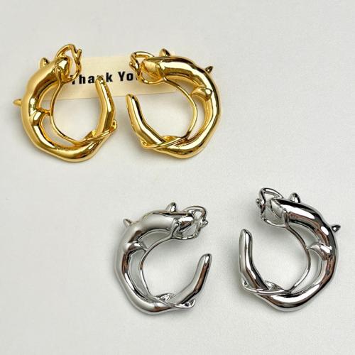 Zinc Alloy Stud Earring plated fashion jewelry & for woman & hollow Sold By Pair